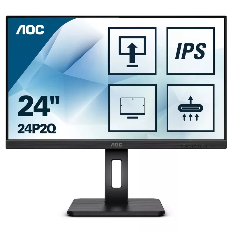 AOC 24P2Q – Écran 23,8″ IPS 75 Hz, USB‑Hub 4×, réglable | May Play‑Tech Mamoudzou