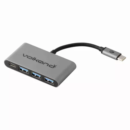 VolkanoX Core Hub USB-C vers 3x USB 3.0 + Alimentation – Hub compact 10 cm | Disponible à Mayotte