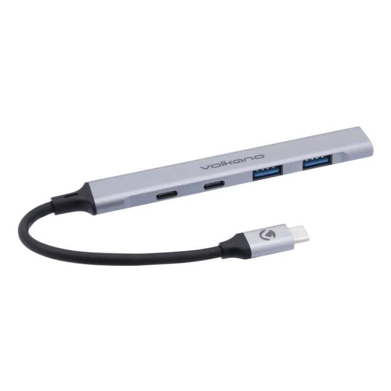 Volkano Expand Series 5-en-1 USB Hub 60W – Hub USB-C multifonction compact | Disponible à Mayotte