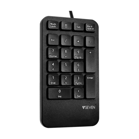 V7 KP400-1E – Pavé numérique USB 21 touches avec raccourcis | Disponible à Mayotte