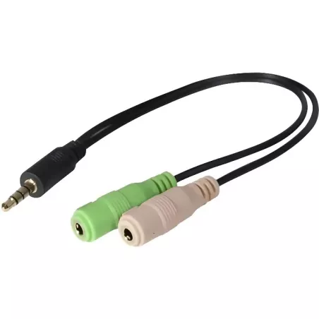 Adaptateur casque/micro vers Jack 3,5 mm – Connecteur audio universel | Disponible à Mayotte