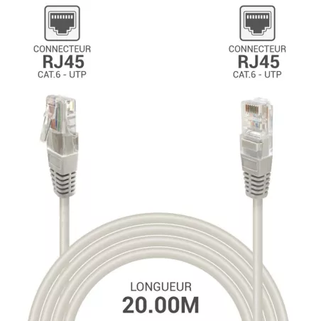 câble réseau RJ45 FTP Cat.6 blindé 2 m bleu %manufacturer% - MAY PLAY-TECH Mayotte