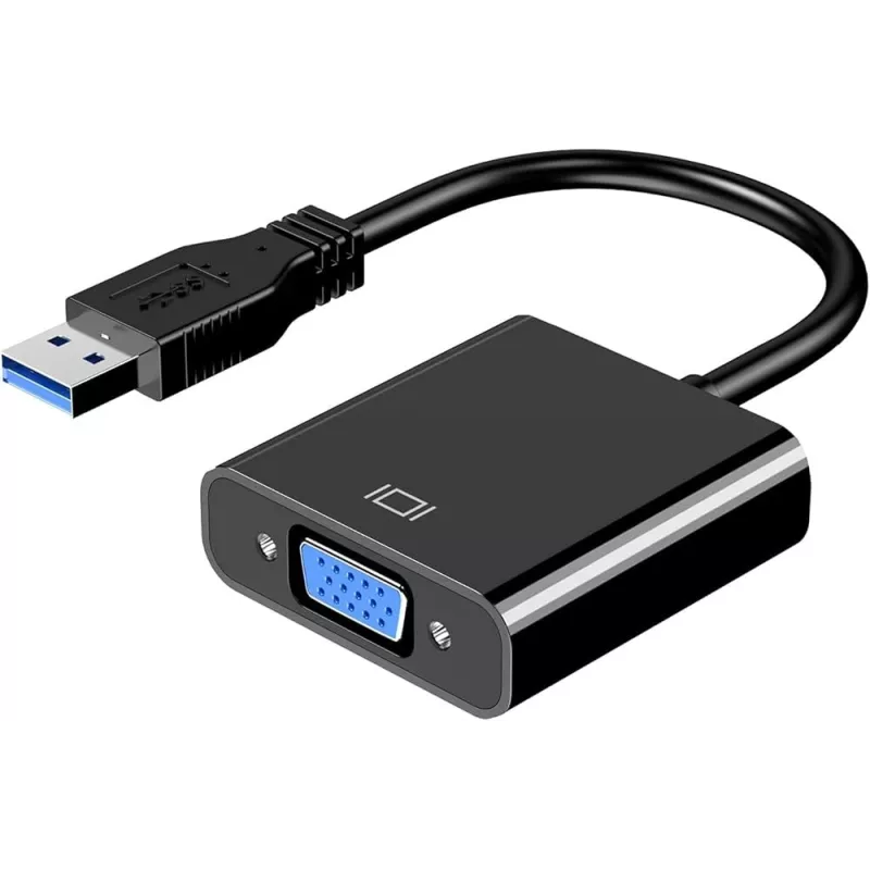 Adaptateur USB 3.0 vers VGA – Convertisseur vidéo 1080p pour PC portable | Disponible à Mayotte