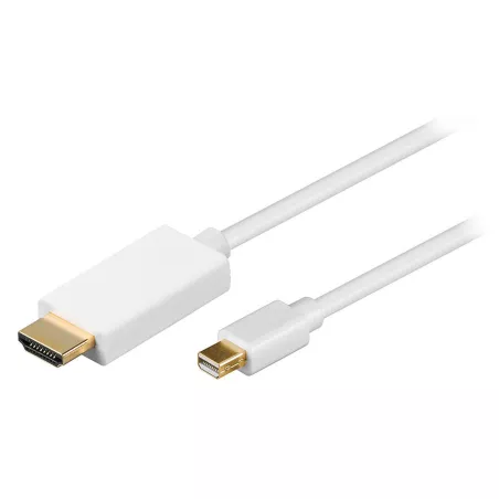 Câble DisplayPort vers Mini DisplayPort 1.2 – 1 m Blanc – 4K UHD | Mamoudzou, Mayotte