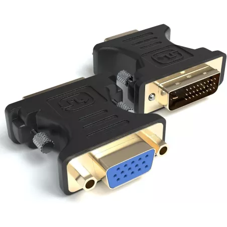 Adaptateur DVI-I 24+5 Mâle vers VGA Femelle – Convertisseur vidéo fiable | Mamoudzou, Mayotte