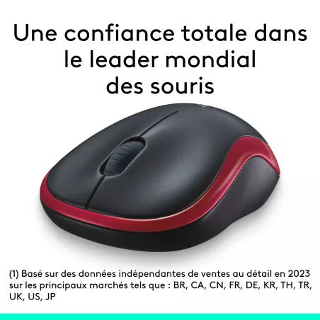 Souris sans fil Logitech M171 (Rouge) – Compacte, fiable et ambidextre | Mamoudzou, Mayotte