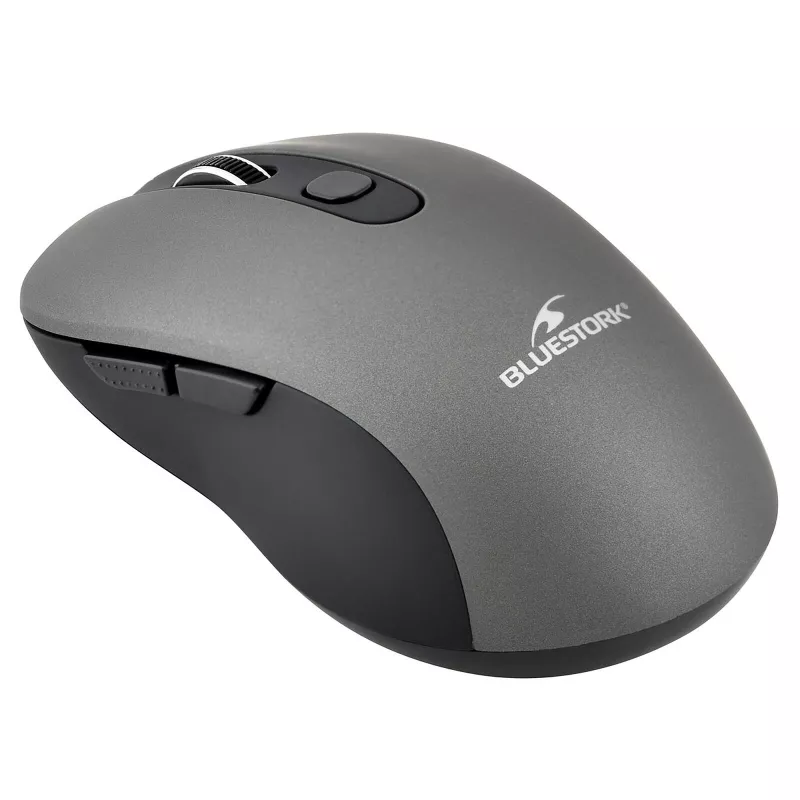 Souris sans fil Bluestork M-WL-OFFICE80 – 5 boutons – Gris métallisé | Mamoudzou, Mayotte