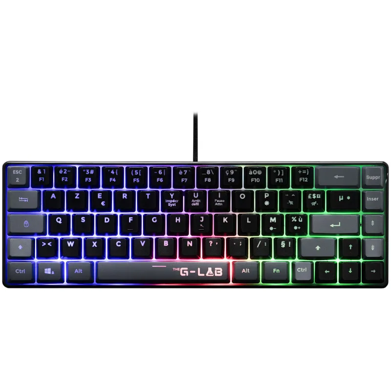 THE G-LAB KEYZ-HYDRO-BKG CLAVIER GAMING Membrane 60% 2 Coul. - MAY PLAY-TECH Mayotte