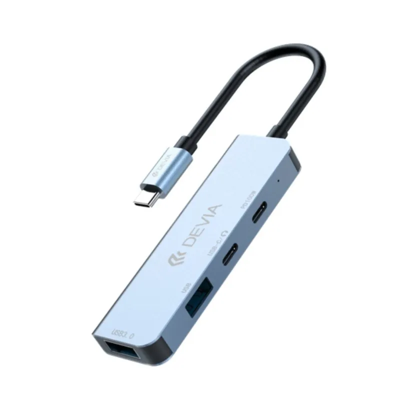 Leopard Series Type-C To USB*2+C+PD 100W 4 In 1 HUB - MAY PLAY-TECH Mayotte