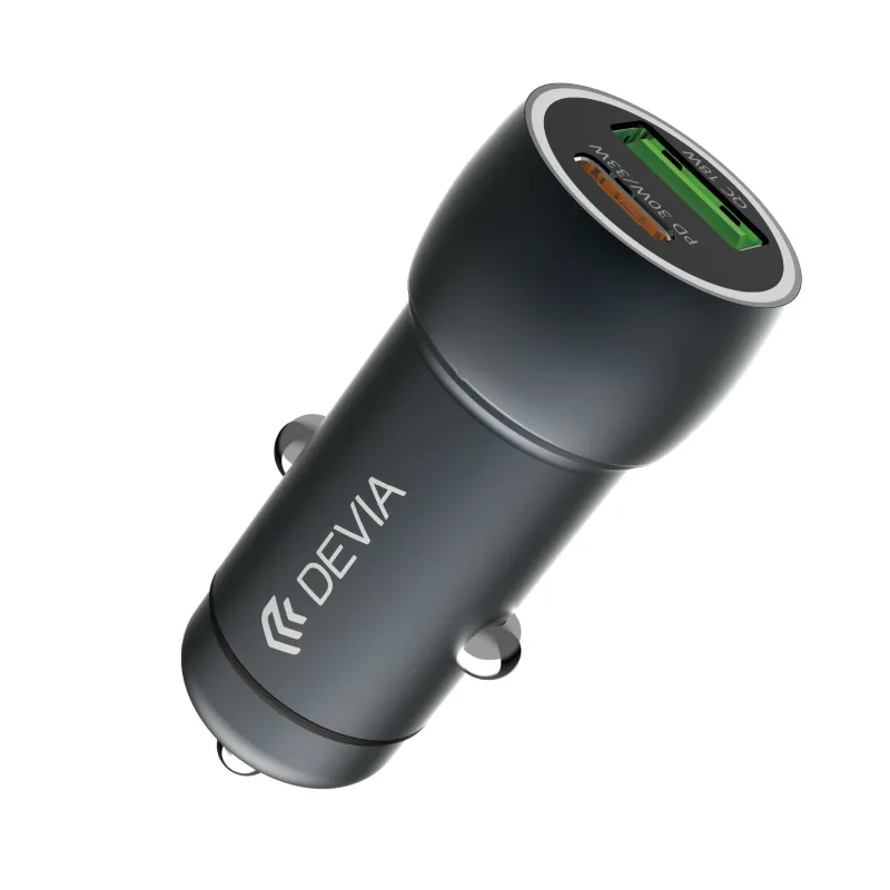 DEVIA Extreme Speed PD30W+QC3.0 18W Metal Fast Car Charger W/C-C - MAY PLAY-TECH Mayotte