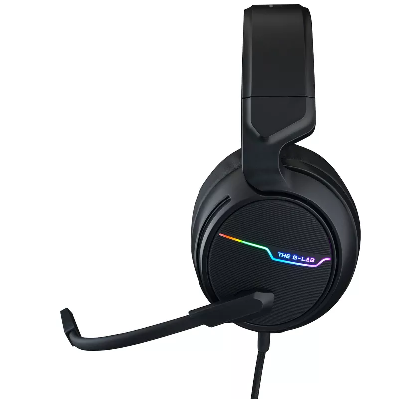 The G-Lab Korp Thallium Casque Gaming USB 7.1 – Son Surround, Micro Réduction de Bruit, RGB – Mamoudzou