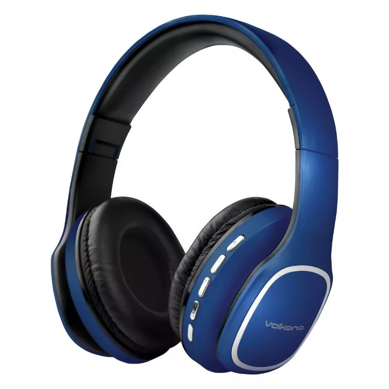Volkano VK-2002-BL Casque Bluetooth Phonic Series – Son Stéréo, Autonomie 24h, Radio FM – Mamoudzou