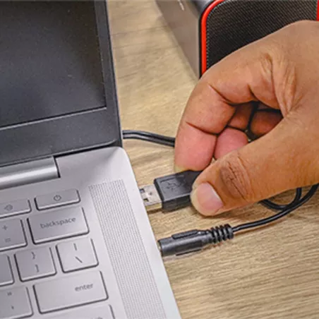 Haut-parleur USB Stéréo 6W – Volkano Diamond Speaker Rouge (VB-702) – Son Clair et Design Compact – Mamoudzou