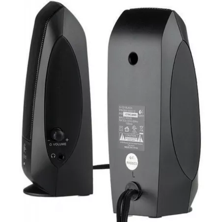 Logitech S-120 Haut-Parleurs 2.0 Version OEM – 2,3 W RMS, Réponse 50 Hz à 20 kHz, Prise Casque – Mamoudzou