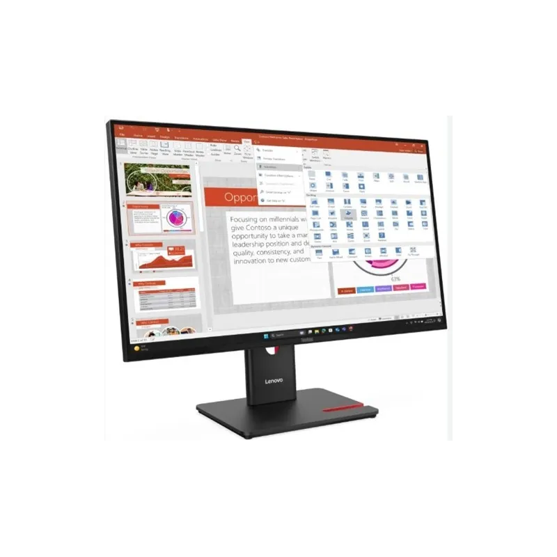 Lenovo ThinkVision T27-40 - Ecran 27" FHD Pivot - MAY PLAY-TECH Mayotte
