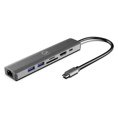 HUB 7 PORTS USB.0 AVEC INTERRPTEURS ET ALIMENTATION *021311*640064