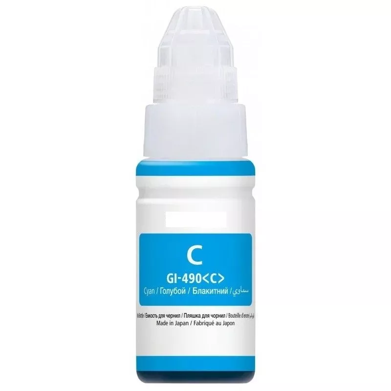 Canon GI-490 C – Bouteille d'encre cyan haute capacité – Mamoudzou