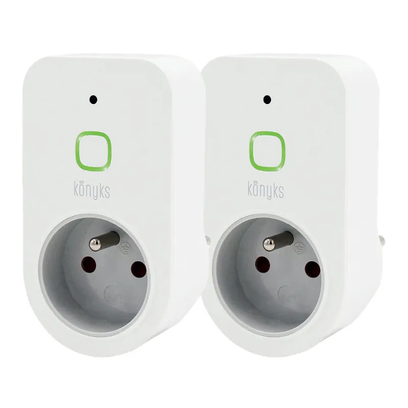 KONYKS PRISKA DUO FR-Double Prise Wi-Fi/BT, format FR, 16A, - MAY PLAY-TECH Mayotte