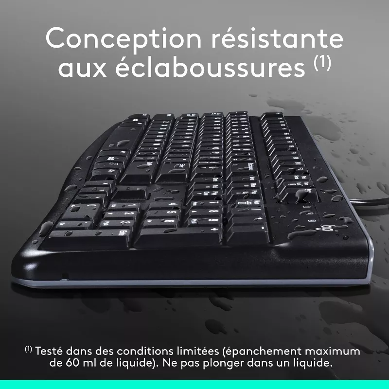 Clavier filaire Logitech K120 – Clavier USB AZERTY – Mamoudzou