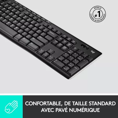 Clavier sans fil Logitech K270 – Clavier USB AZERTY – Mamoudzou
