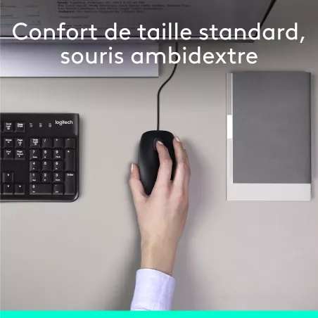 Clavier et souris filaires Logitech MK120 – Ensemble USB AZERTY – Mamoudzou