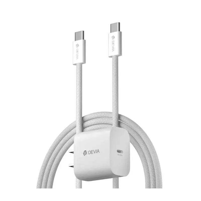 DEVIA Smart Series PD 30W GaN Charger Set With USB-C Cable(EU) - MAY PLAY-TECH Mayotte
