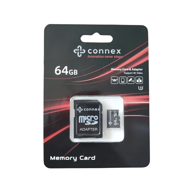 Carte MicroSD Connex 64 Go (M_CON_64_U1) - MAY PLAY-TECH Mayotte