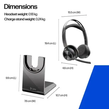 & Poly Voyager Focus 2 USB Adapter + Charging Stand *21* (9T9J6AA/AC3)
