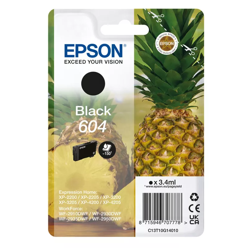 Cartouche Epson 604 Ananas Noir – 150 pages | Mamoudzou, Mayotte
