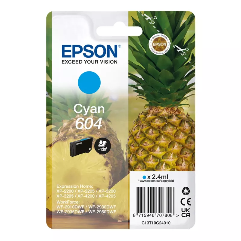 Cartouche Epson 604 Ananas Cyan – 130 pages | Mamoudzou, Mayotte