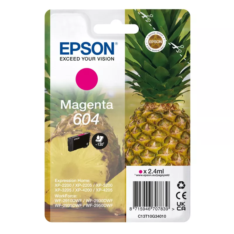 Cartouche Epson 604 Ananas Magenta – 130 pages | Mamoudzou, Mayotte